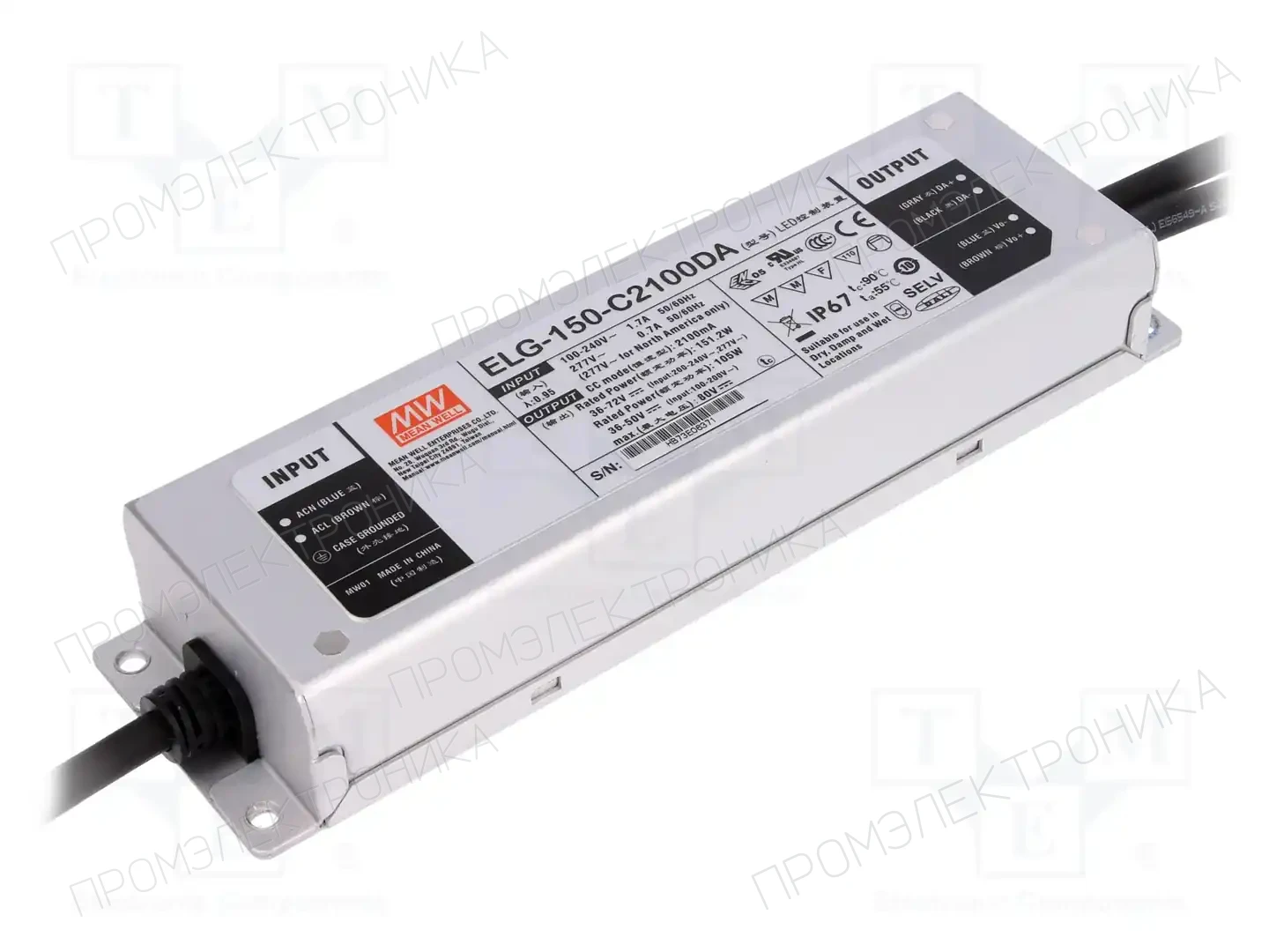 MEAN WELL ELG-150-C2100DA — Блоки питания для LED