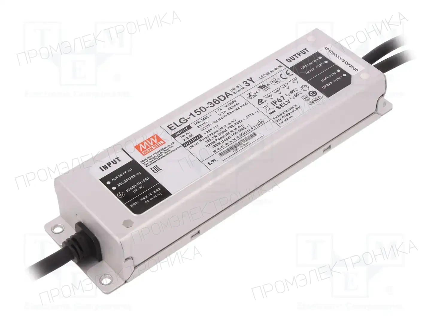 MEAN WELL ELG-150-36DA-3Y — Блоки питания для LED