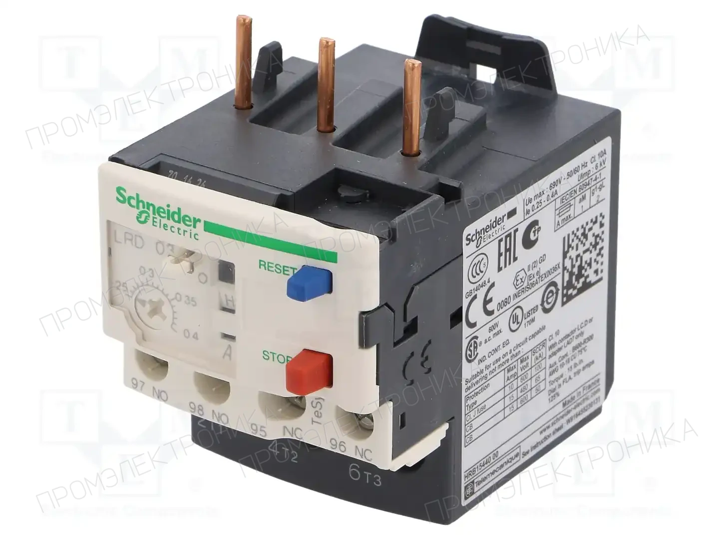 SCHNEIDER ELECTRIC LRD03 — Контакторы - дополнительное оборудование