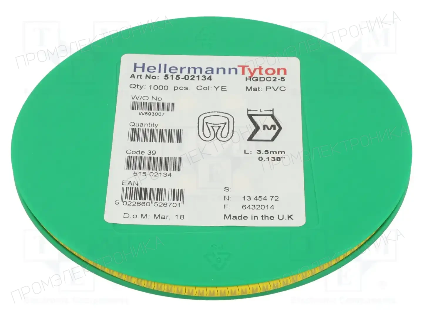 HELLERMANNTYTON 515-02134 — Маркеры проводов