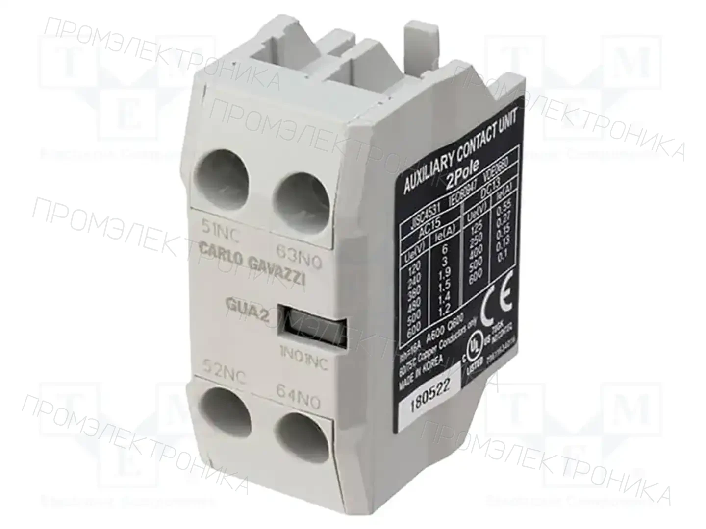 CARLO GAVAZZI GUA2-11 — Контакторы - дополнительное оборудование