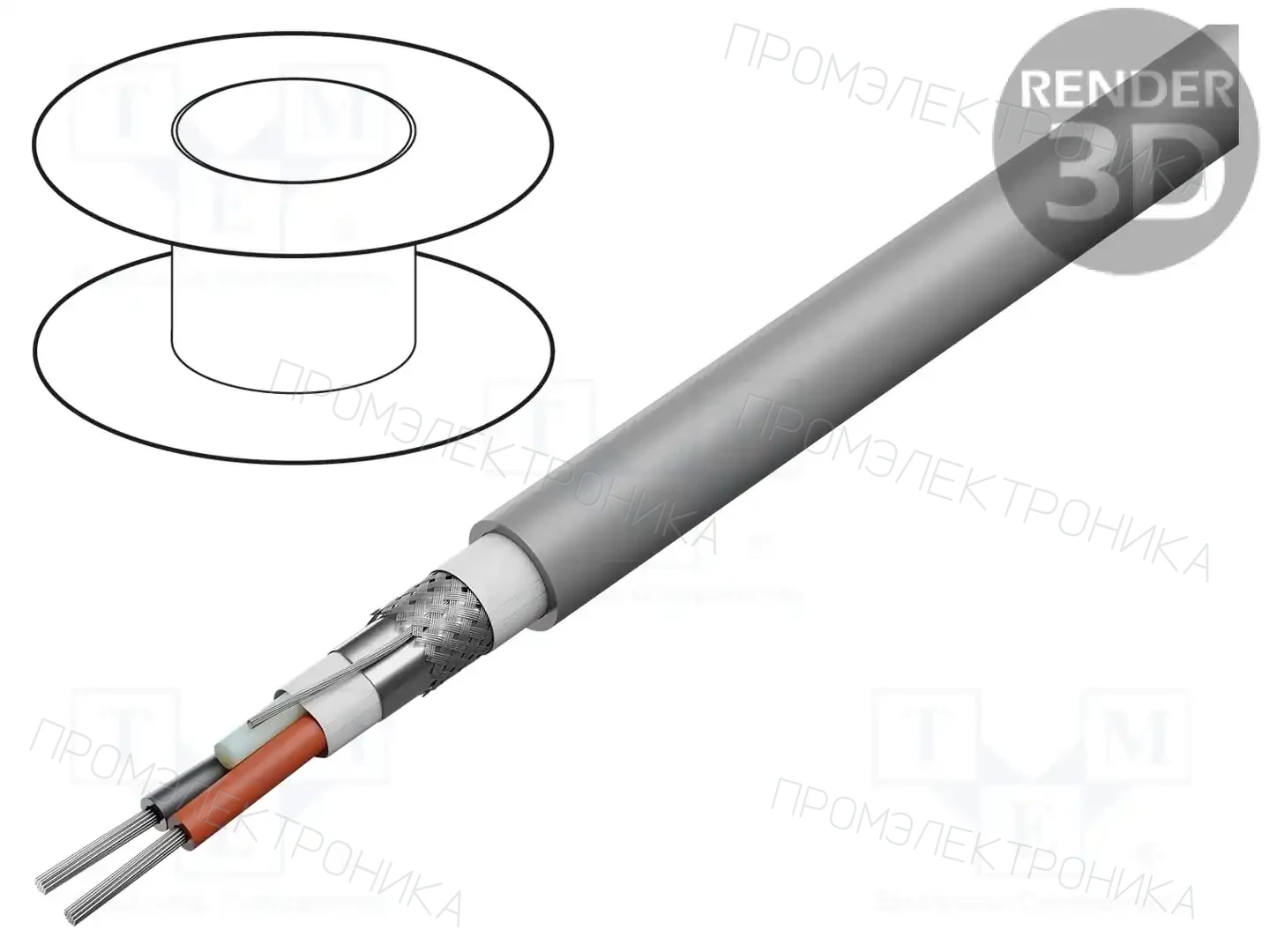 ALPHA WIRE 86601CY SL001 — Провода многожильные экранированные