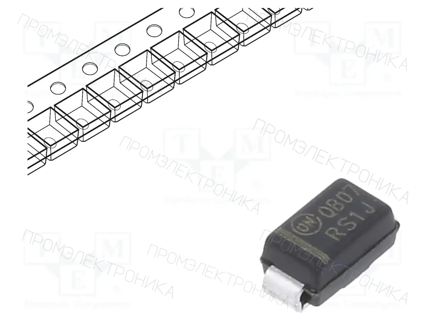 onsemi RS1J — Универсальные диоды SMD