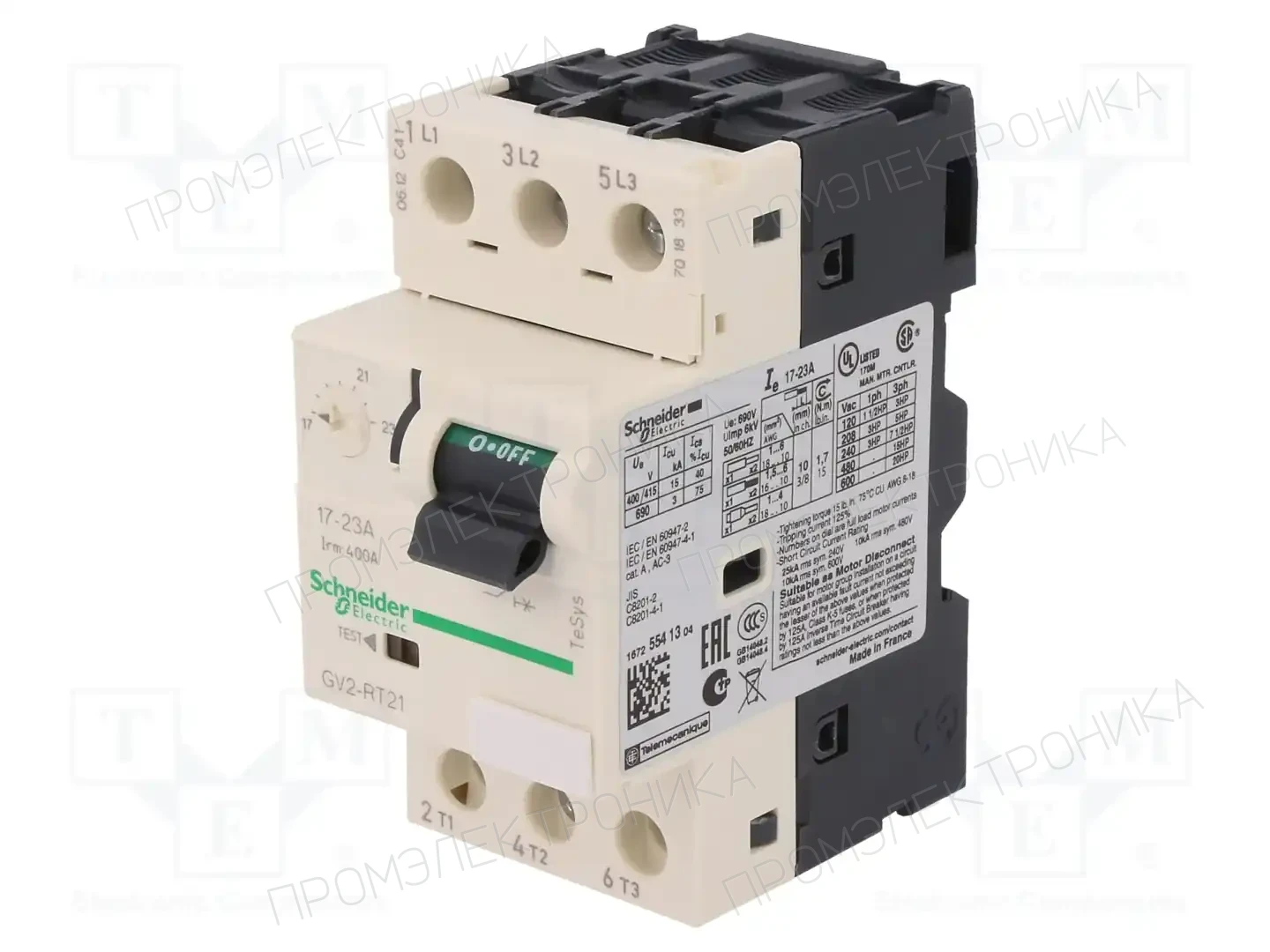 SCHNEIDER ELECTRIC GV2RT21 — Выключатели двигательные
