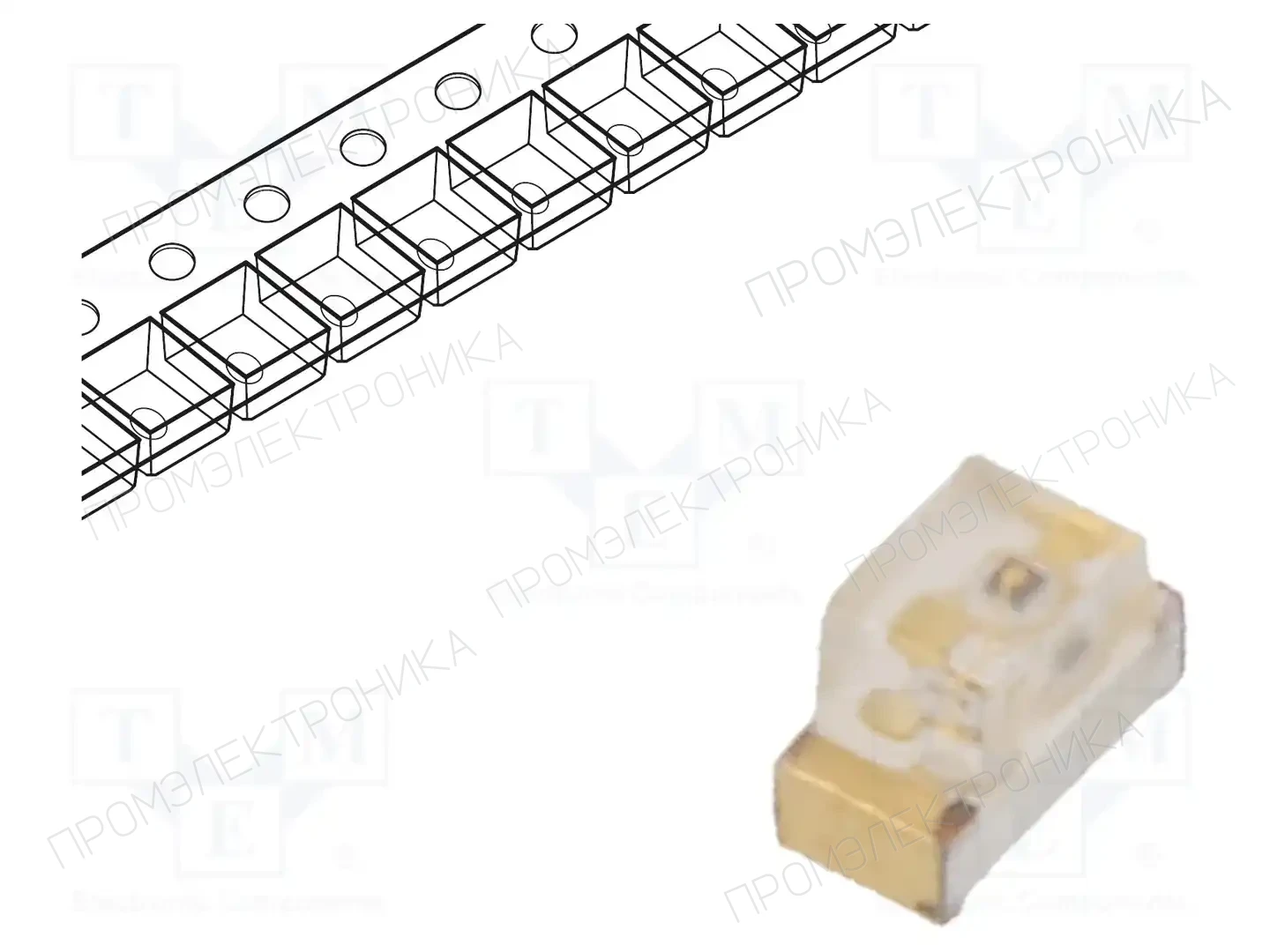 KINGBRIGHT ELECTRONIC KP-1608MGC — Светодиоды SMD цветные