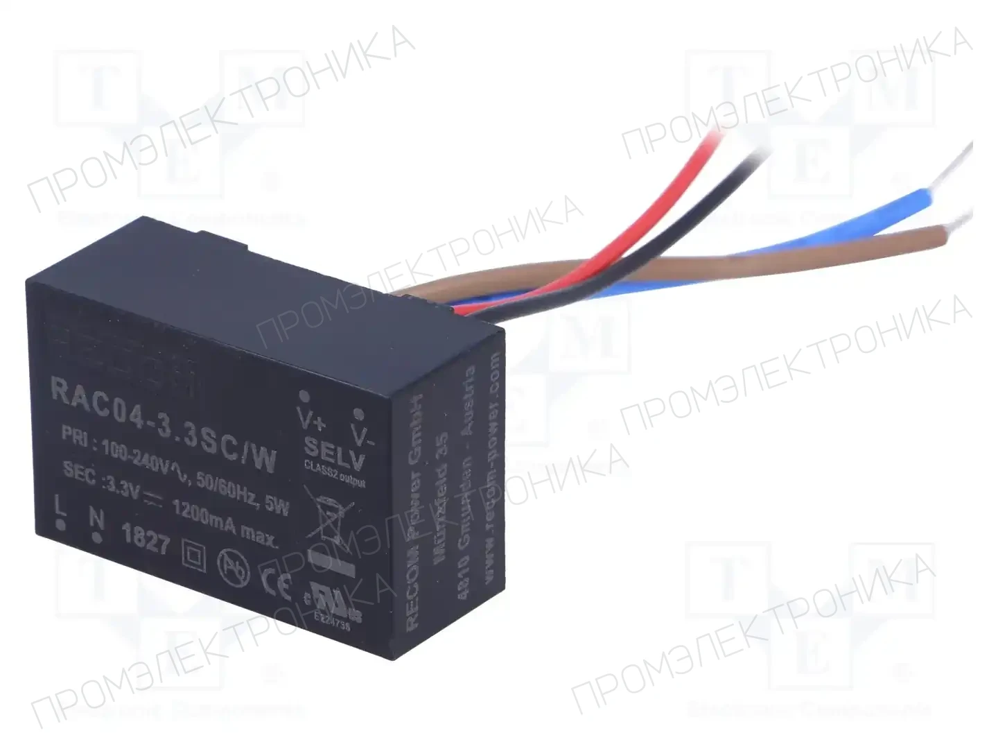 RECOM RAC04-3.3SC/W — Преобразователи AC/DC для PCB