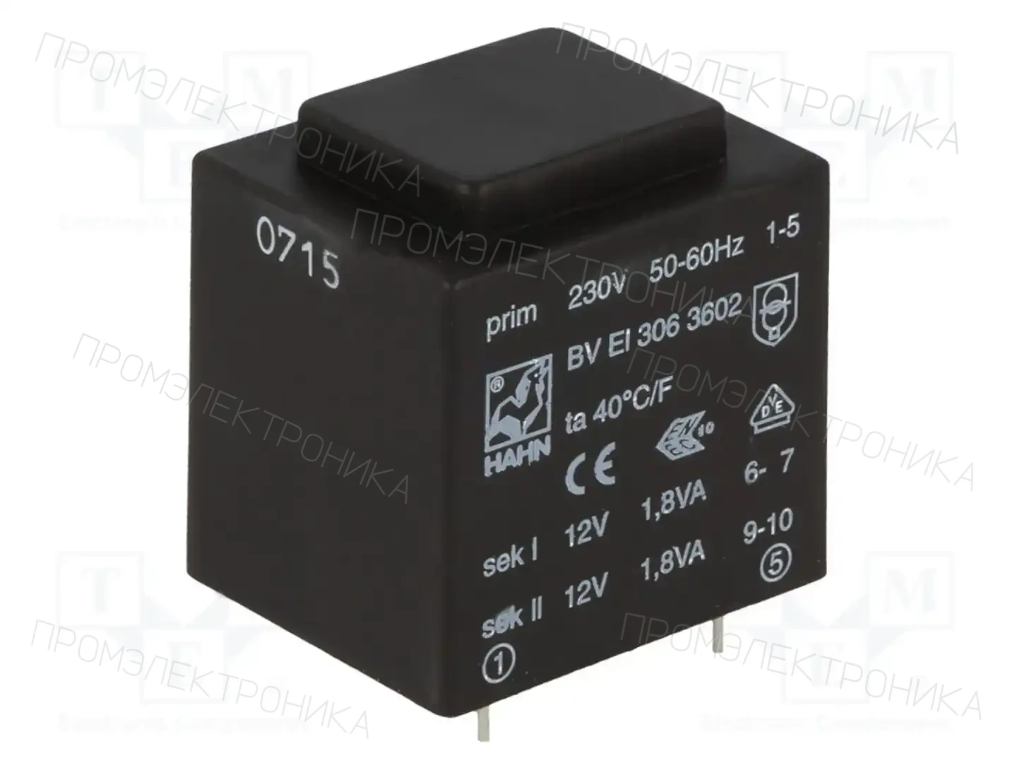 HAHN BV EI 3063602 — Трансформаторы PCB