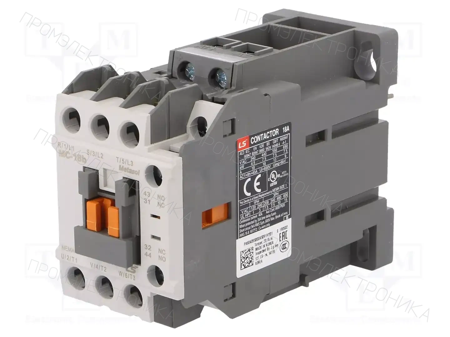LS ELECTRIC MC-18B 24VDC 1A1B — Контакторы - главные модули