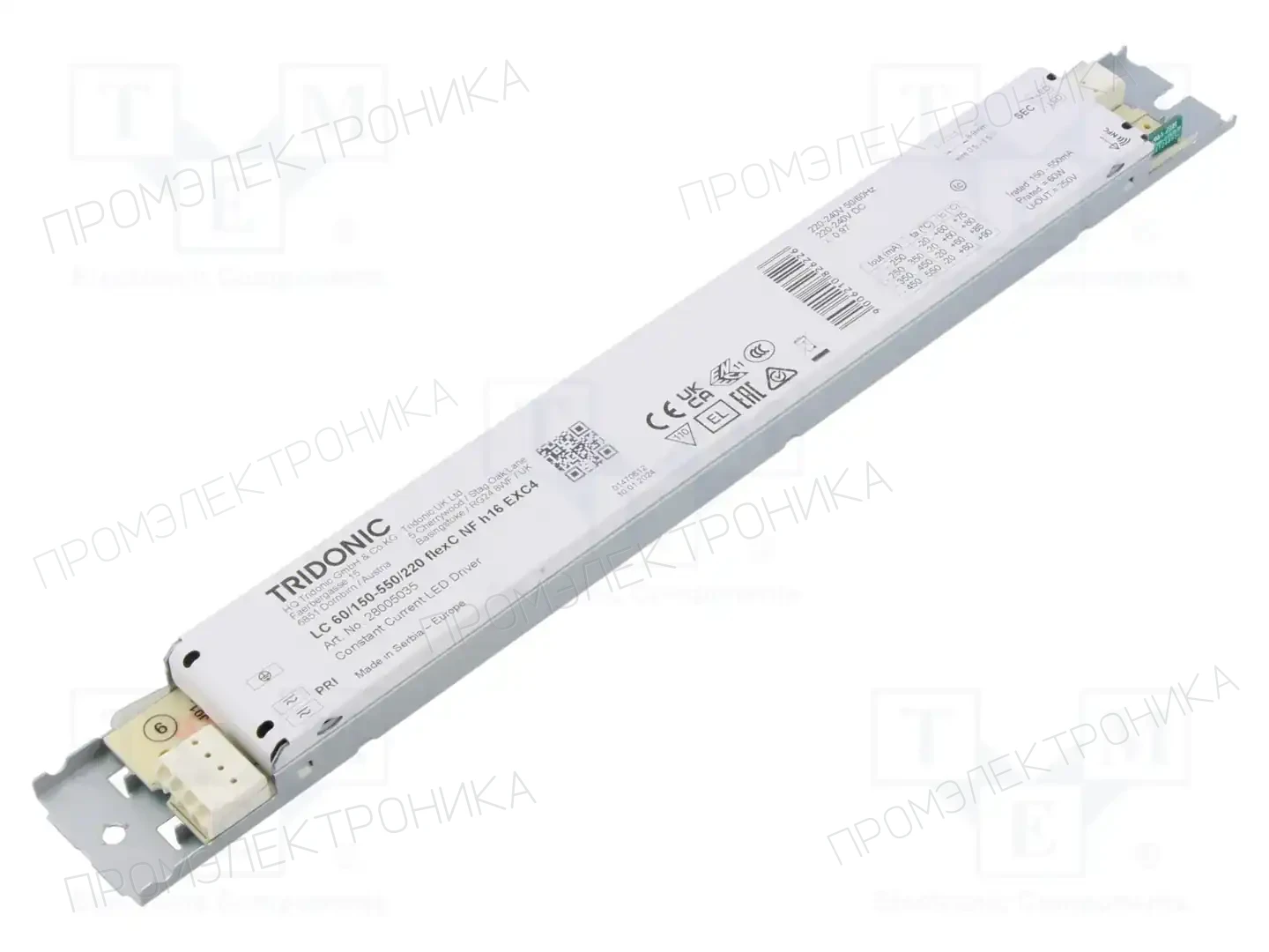 TRIDONIC LC 60/150-550/220 FLEXC NF H16 EXC4 — Блоки питания для LED