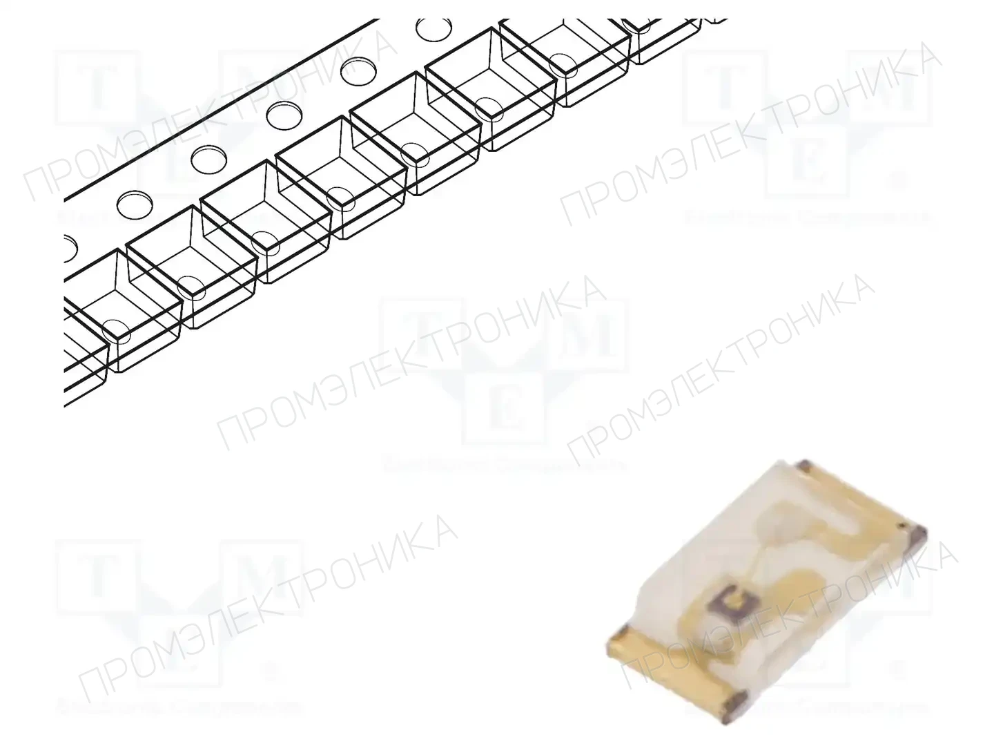 KINGBRIGHT ELECTRONIC KPG-1608CGKC-T — Светодиоды SMD цветные