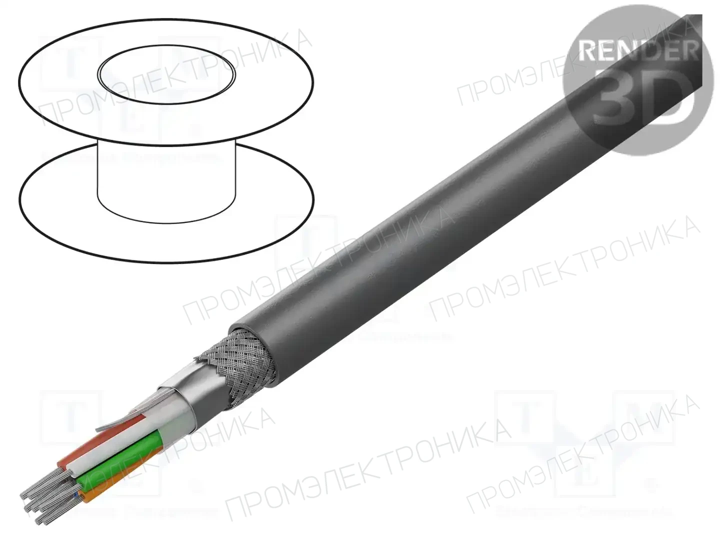 ALPHA WIRE 86307CY SL001 — Провода многожильные экранированные