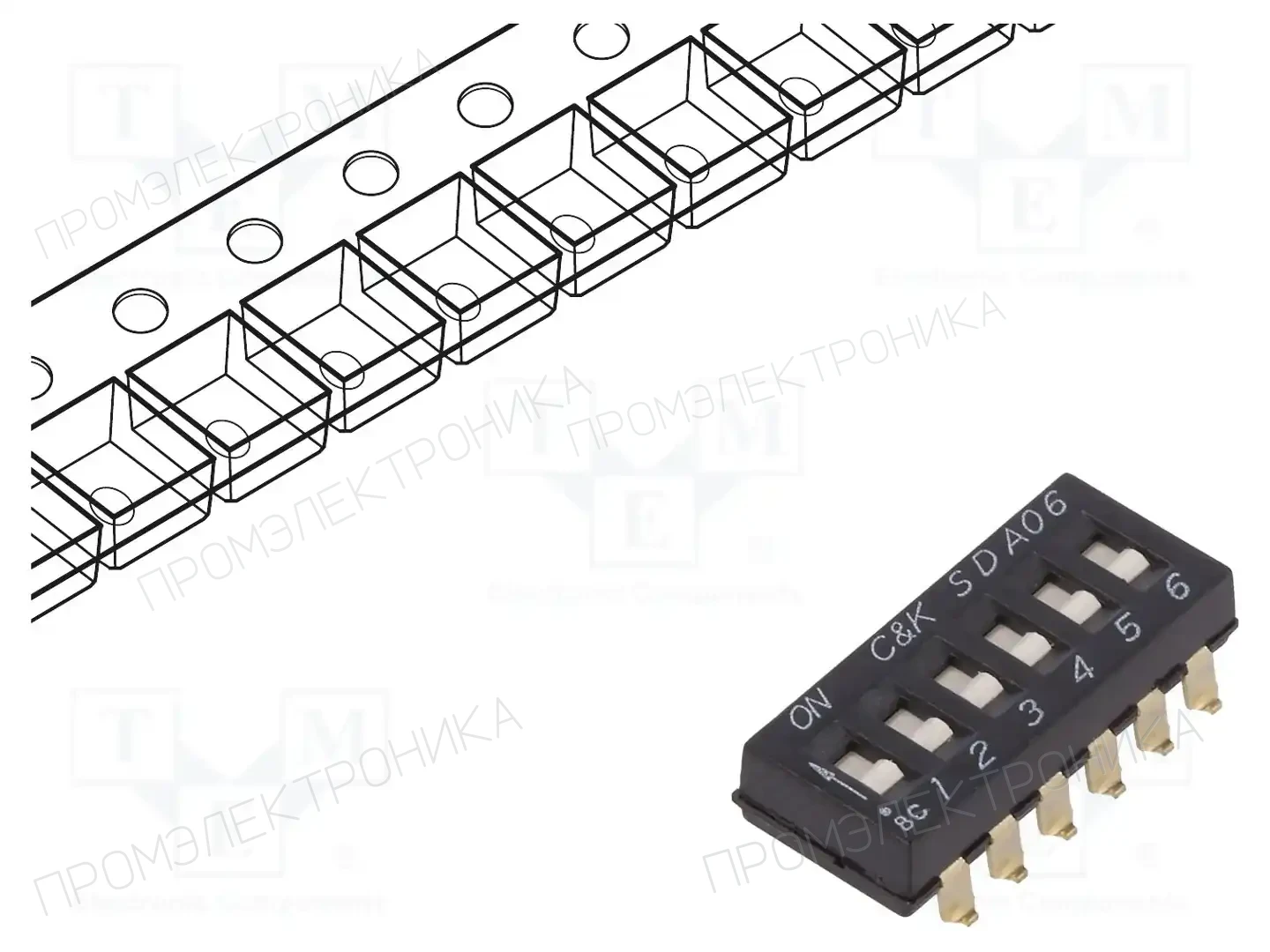 C&K SDA06H0SBR — Переключатели типа Dip-Switch