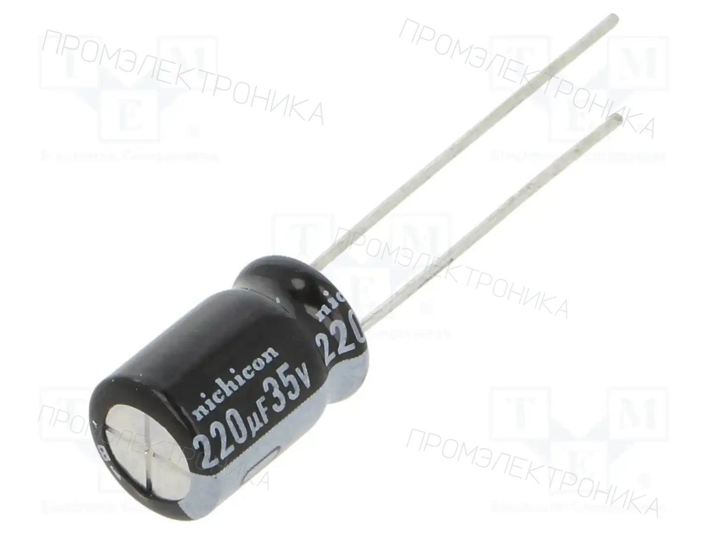 NICHICON UVY1V221MPD1TD — Конденсаторы электролитические THT