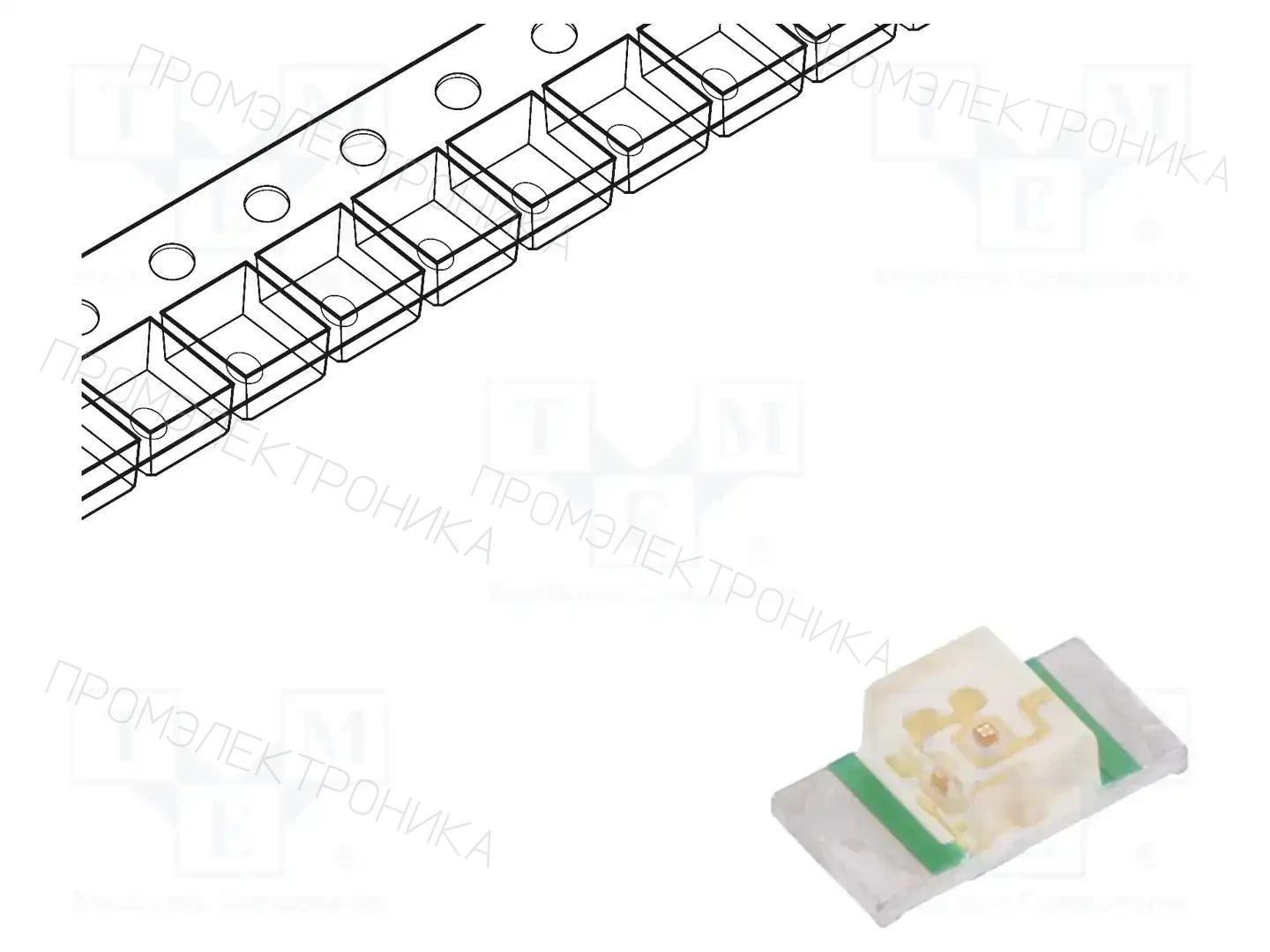 KINGBRIGHT ELECTRONIC KPTR-3216SGC — Светодиоды SMD цветные