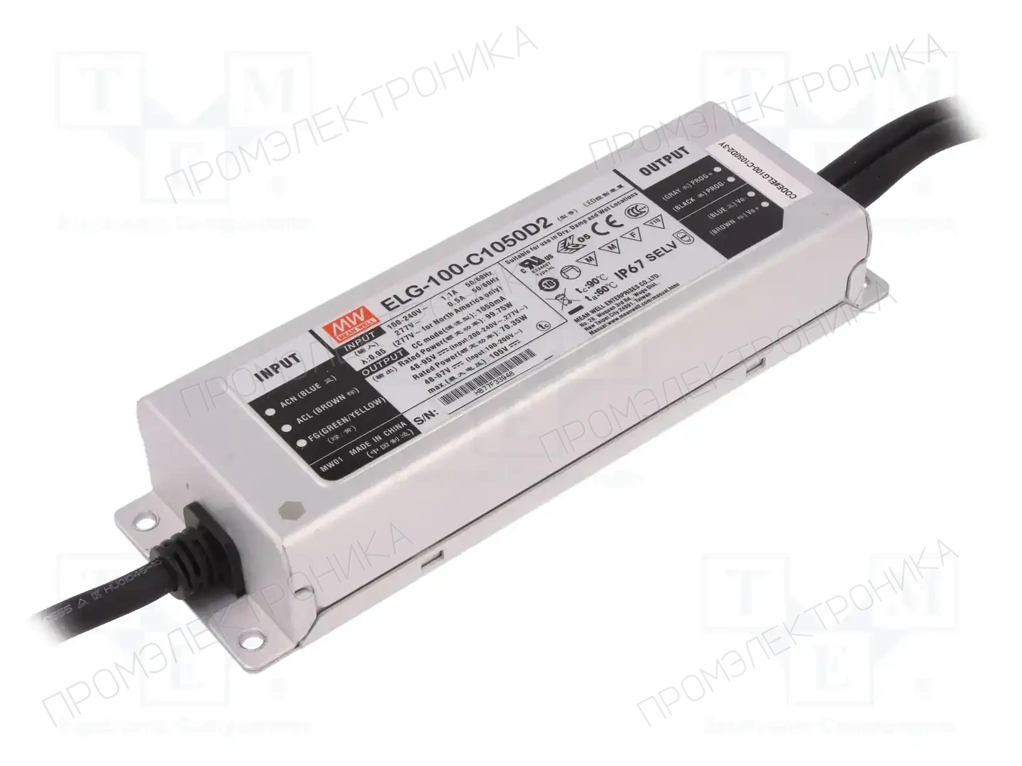 MEAN WELL ELG-100-C1050D2-3Y — Блоки питания для LED