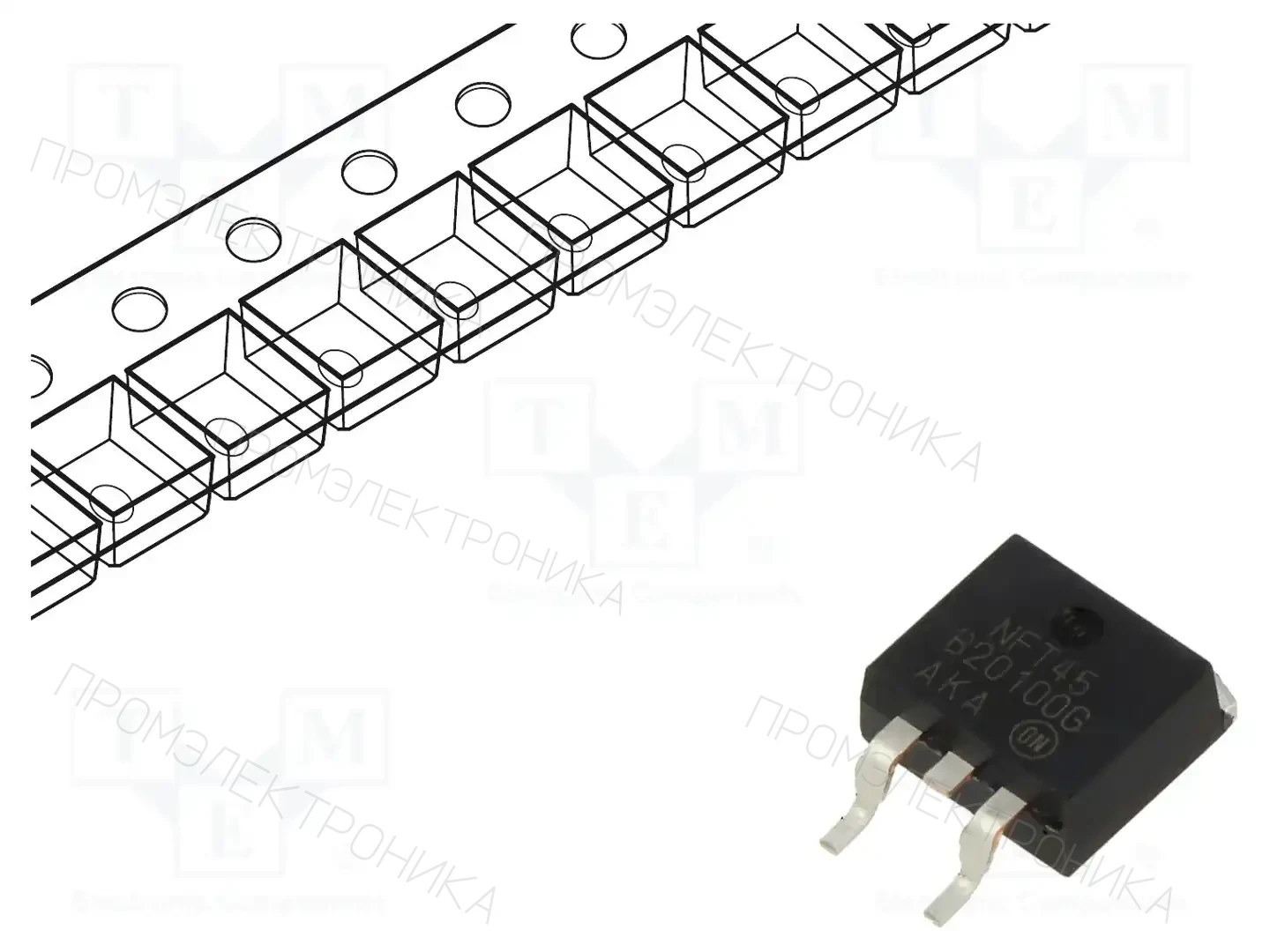 onsemi MBRB20100CTT4G — Диоды Шотки SMD