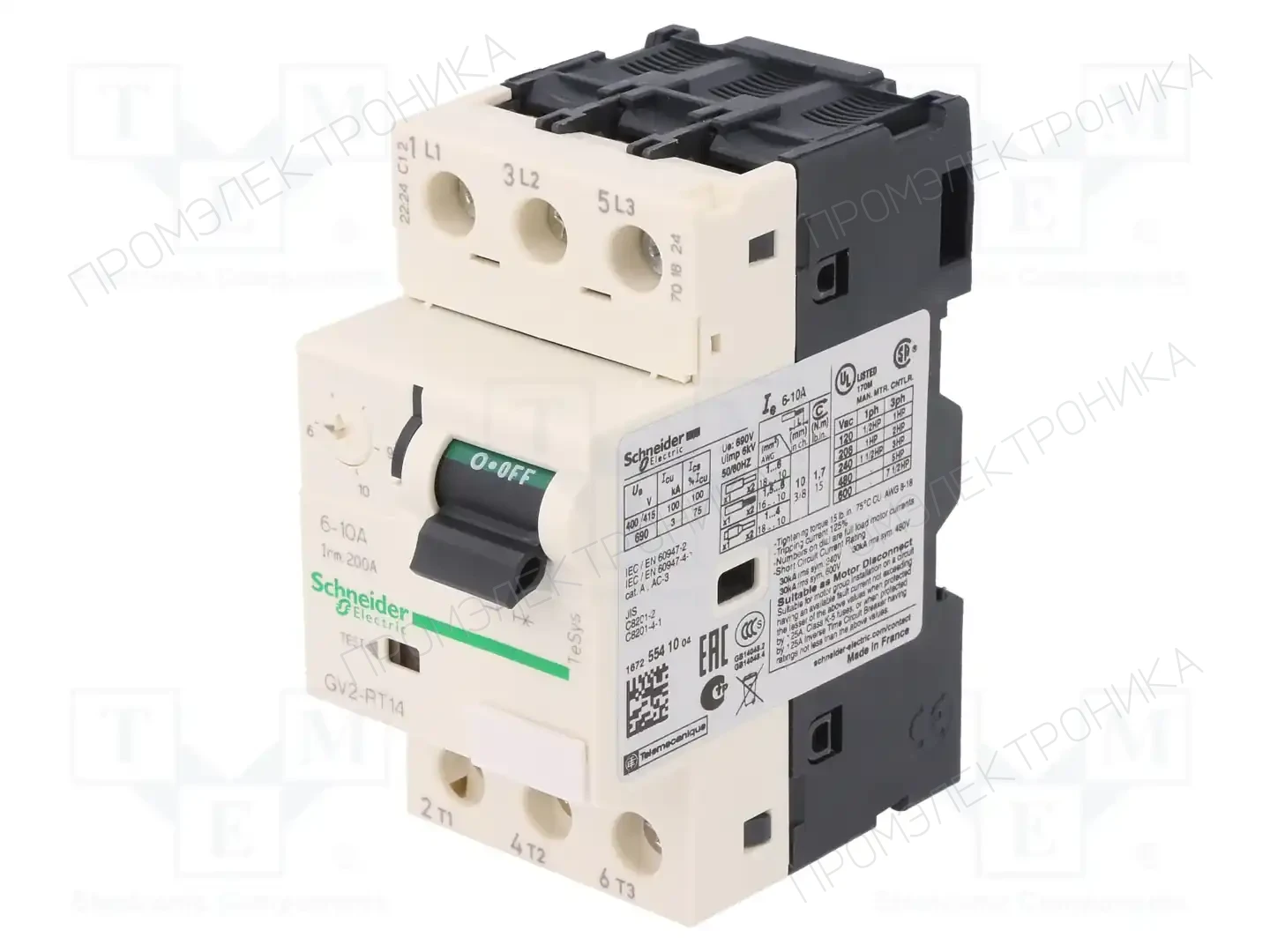 SCHNEIDER ELECTRIC GV2RT14 — Выключатели двигательные