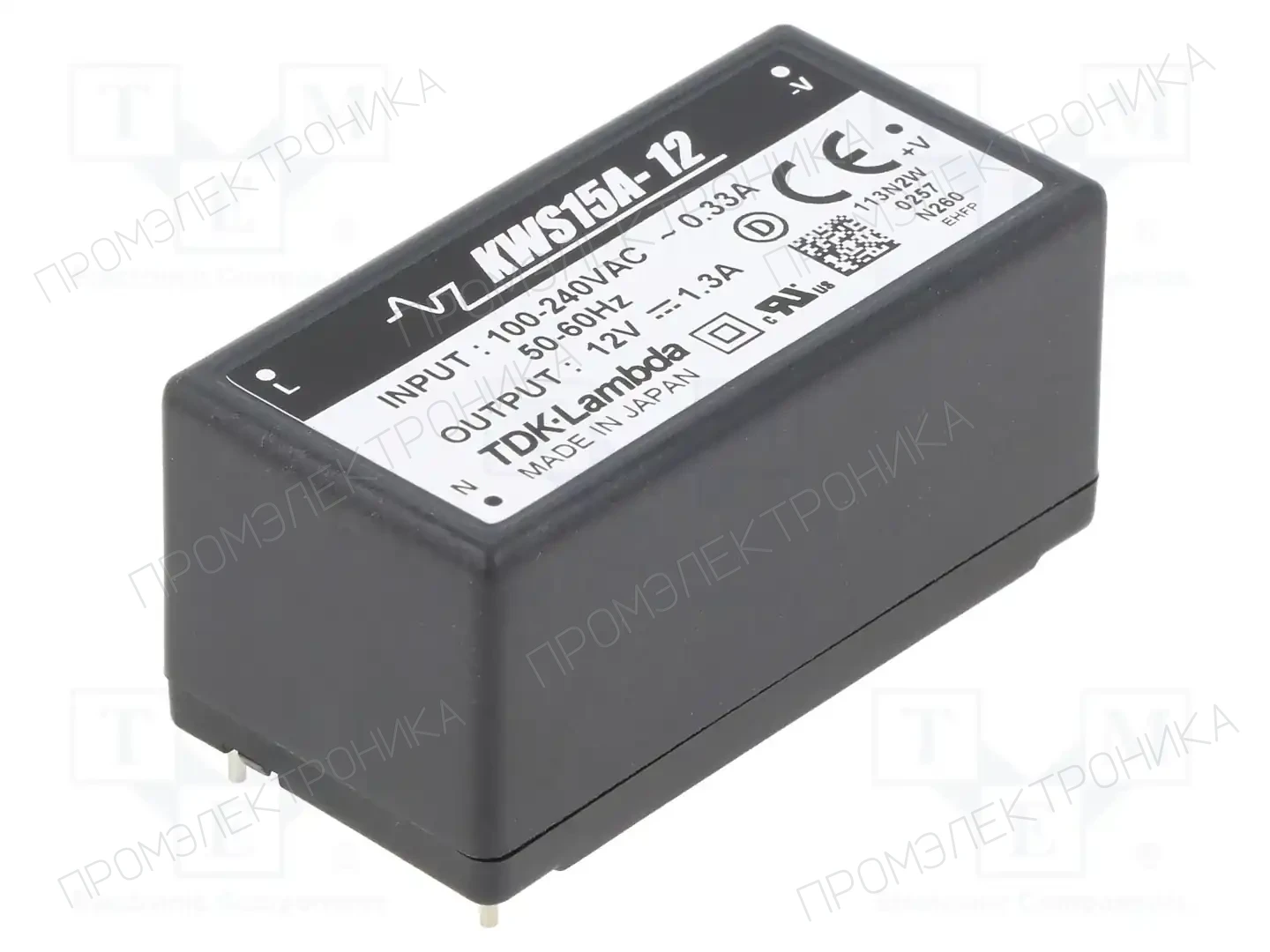 TDK-LAMBDA KWS15A-12 — Преобразователи AC/DC для PCB