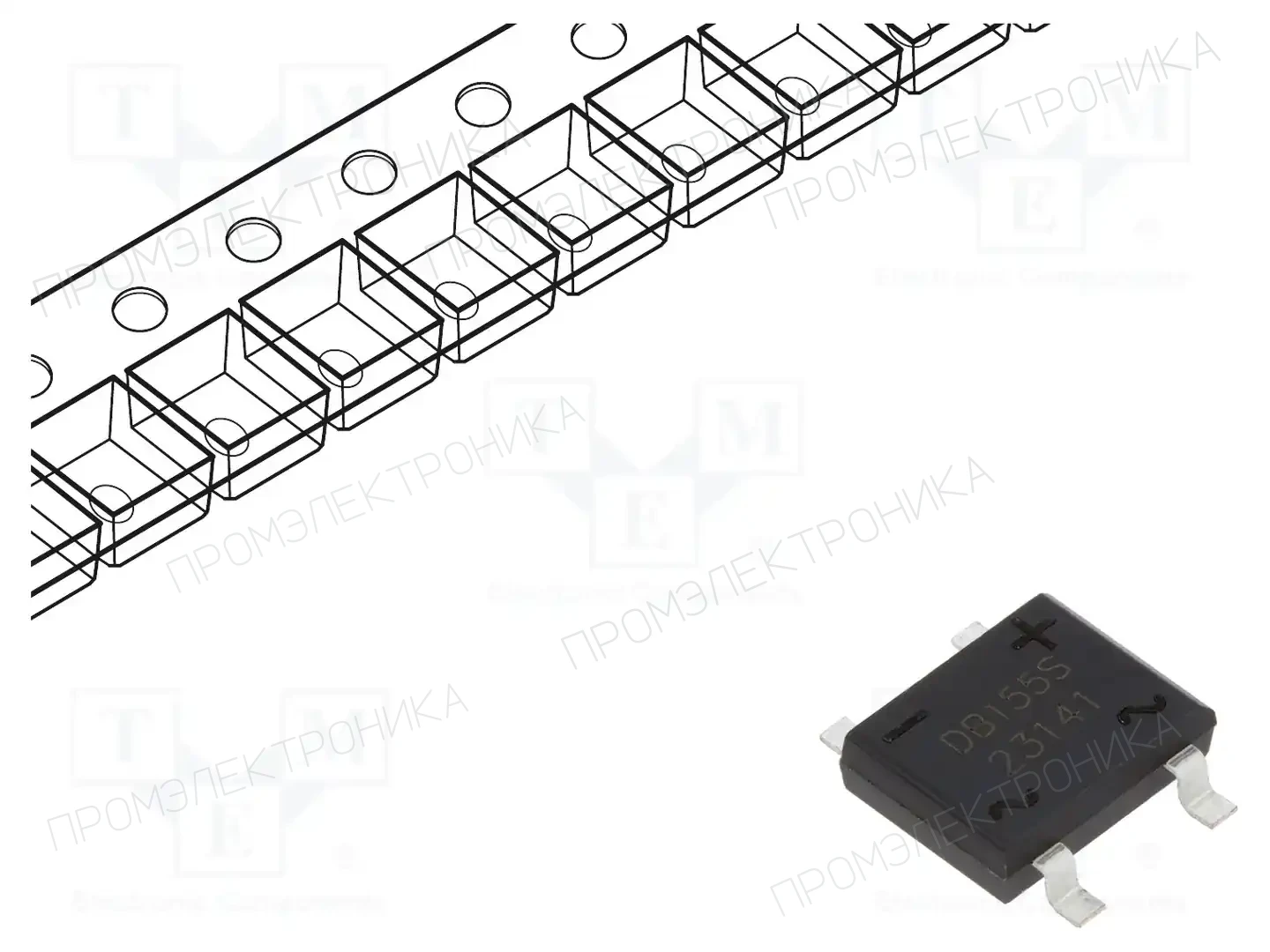 SMC DIODE SOLUTIONS DB155STR — Однофазные мосты диодные SMD/THT