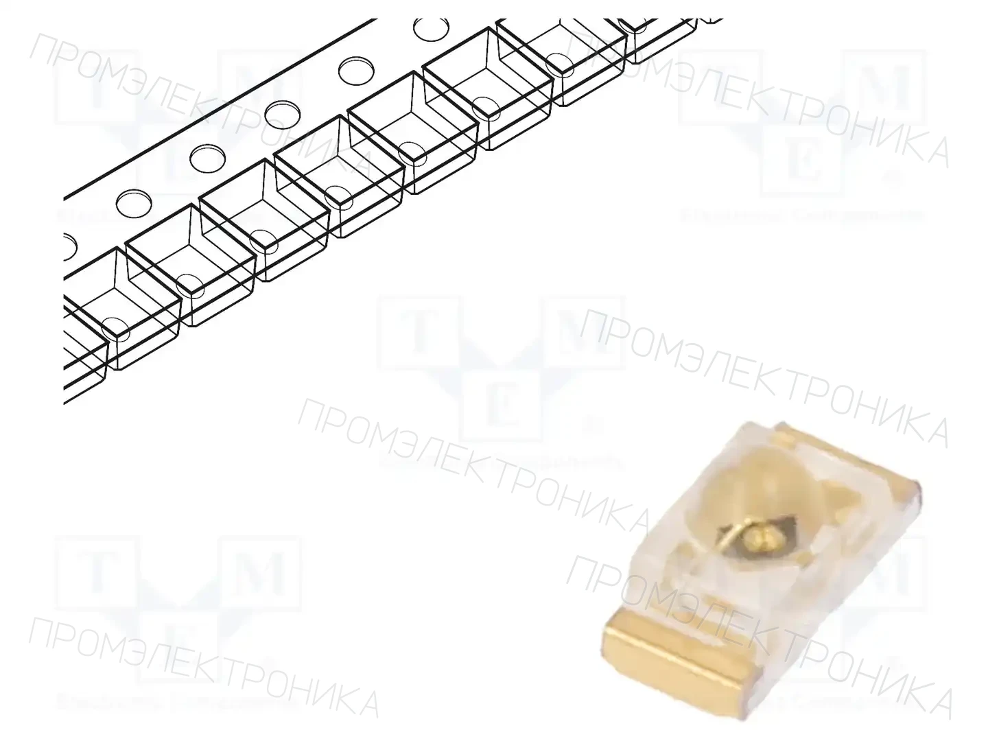KINGBRIGHT ELECTRONIC KPTD-1608SYCK — Светодиоды SMD цветные