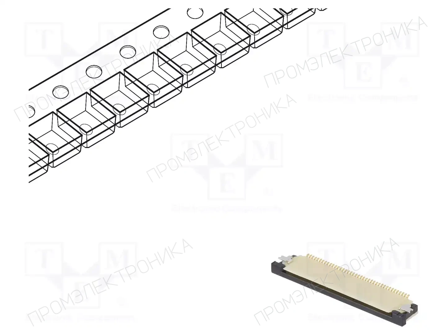 AMPHENOL COMMUNICATIONS SOLUTIONS 62684-401100ALF — Разъeмы FFC/FPC растр 0,5мм