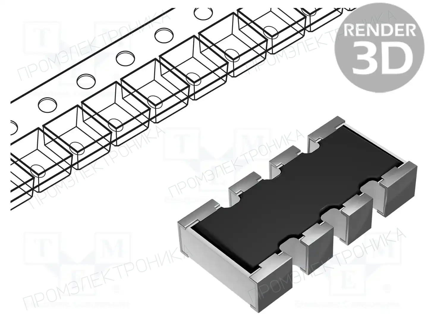 BOURNS CAT16-1002F4LF — Резисторные сборки