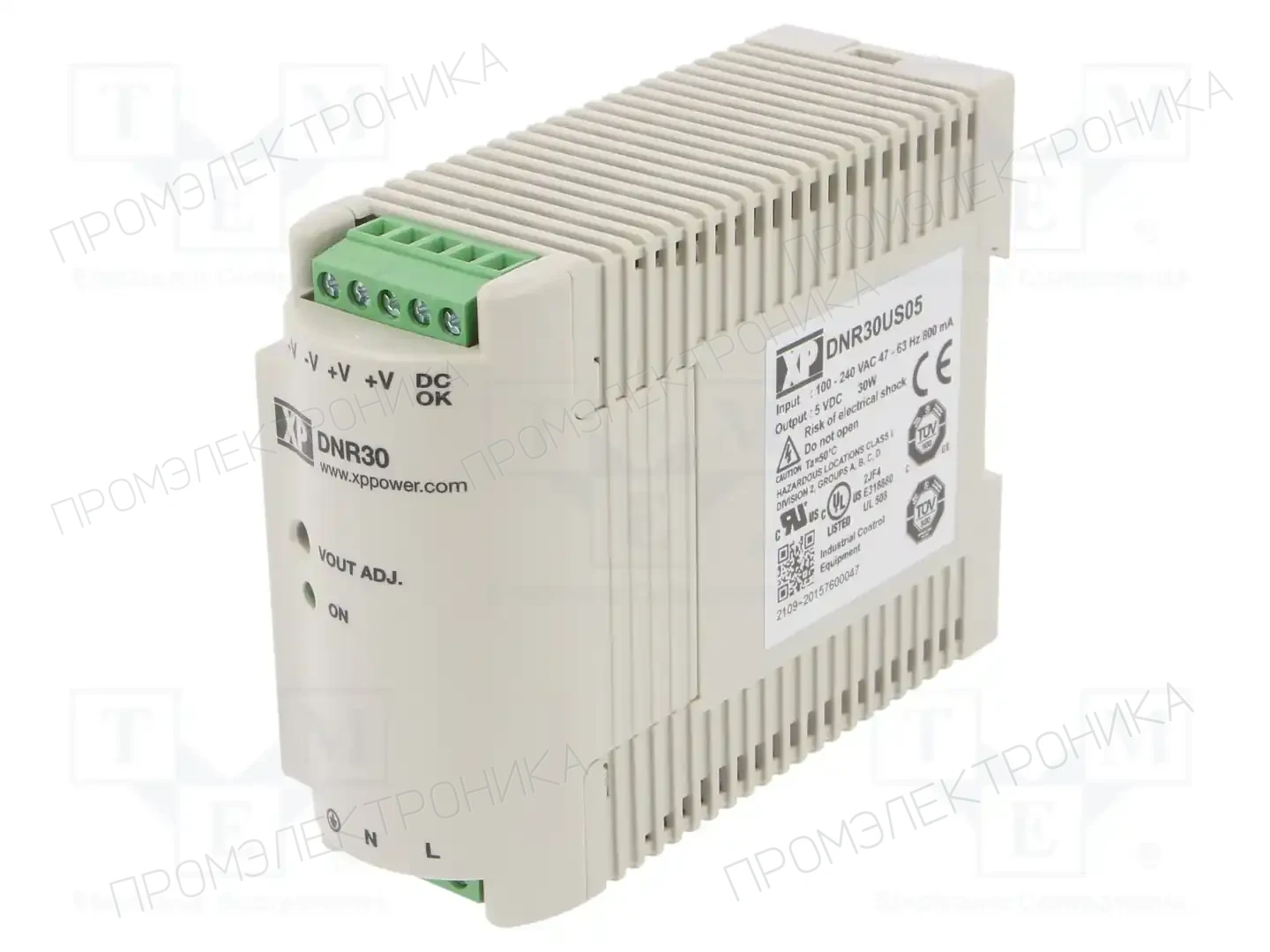 XP POWER DNR30US05 — Блоки питания на DIN-рейку