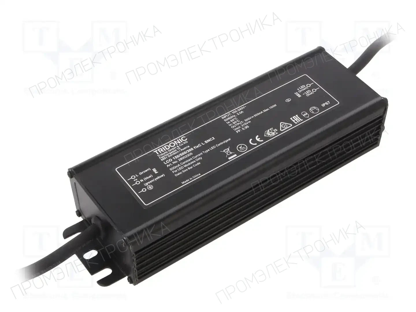 TRIDONIC LCO 150/500/300 FIXC L SNC2 — Блоки питания для LED
