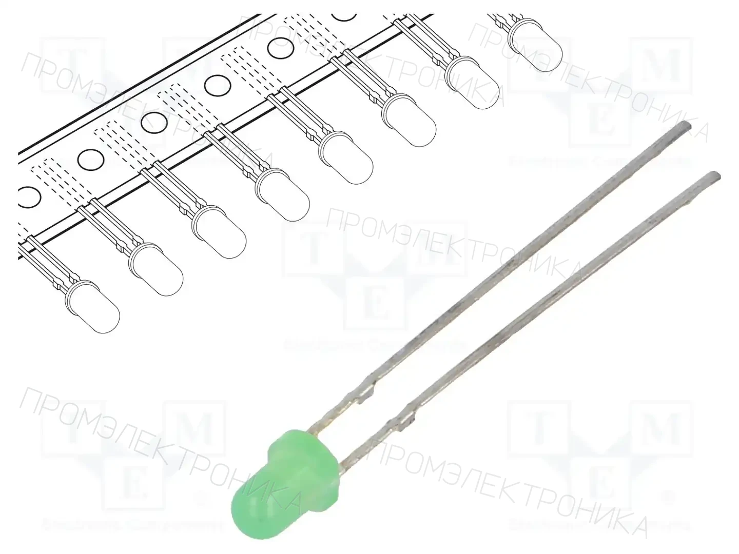 OPTOSUPPLY OSNG3134A-T — Круглые светодиоды THT