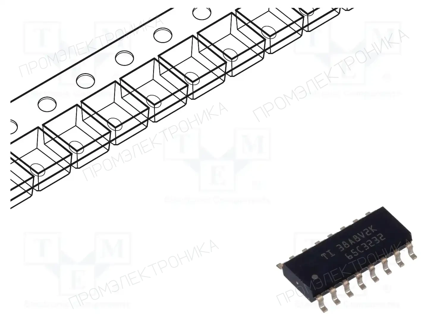 Texas Instruments SN65C3232DR — Микросхемы - RS232 / RS422 / RS485