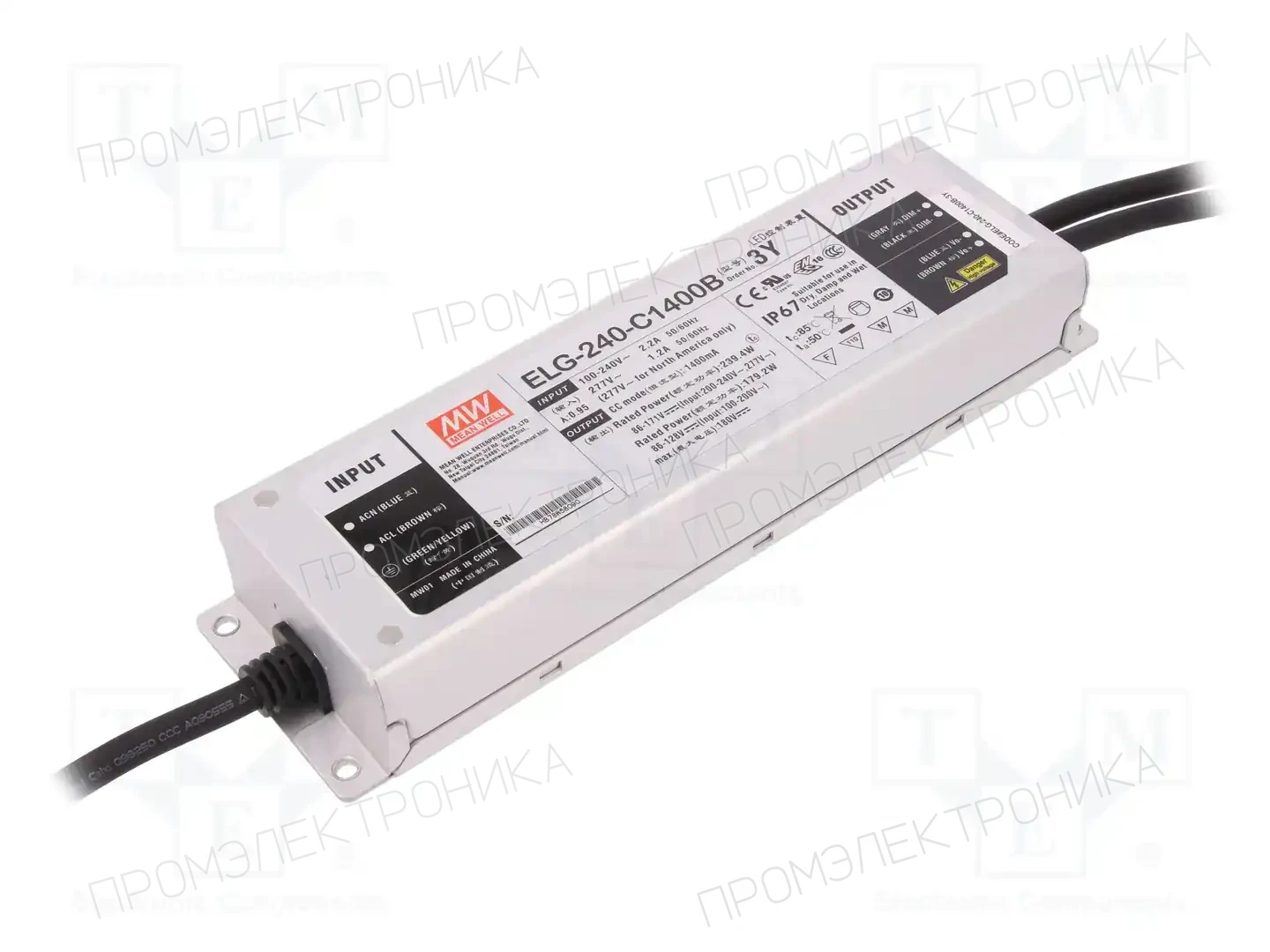 MEAN WELL ELG-240-C1400B-3Y — Блоки питания для LED