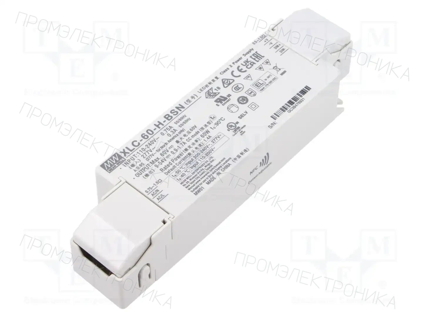 MEAN WELL XLC-60-H-BSN — Блоки питания для LED