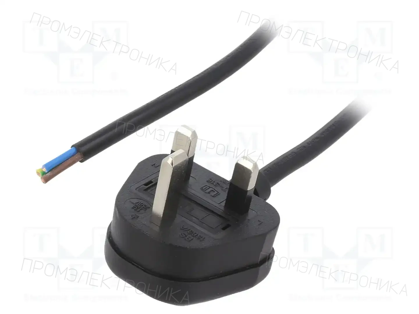 LIAN DUNG LT-318(3A) 3X1.0 BLK 1M END CUT — Кабели питания компьютерные и универс