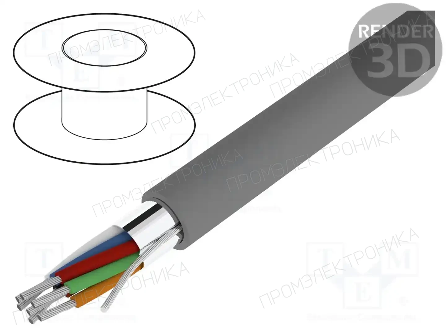 ALPHA WIRE 1297C SL001 — Провода многожильные экранированные