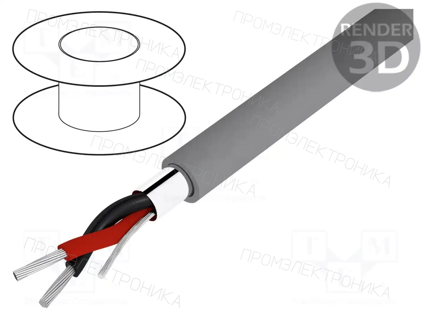 ALPHA WIRE 5471C SL005 — Провода многожильные экранированные
