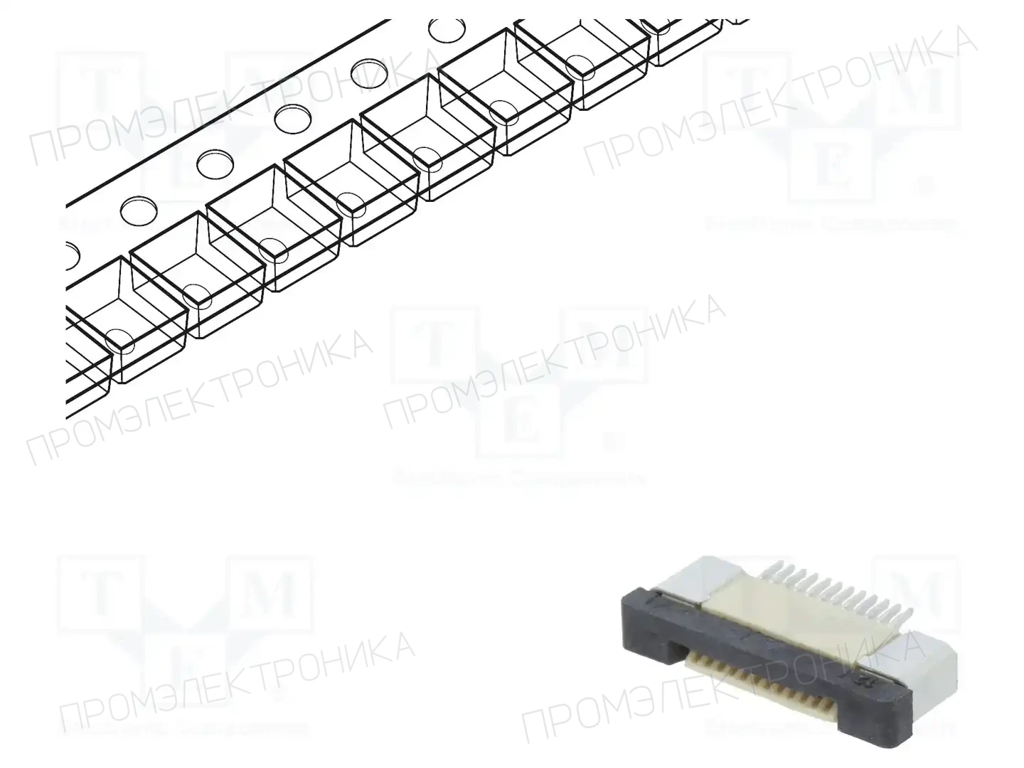 CONNFLY DS1020-09-12VBT1B-R — Разъeмы FFC/FPC растр 0,5мм