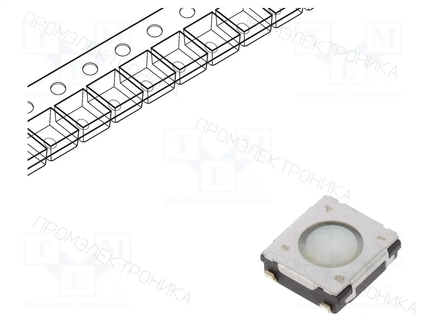 PANASONIC EVQQ2Y01W — Микропереключатели TACT