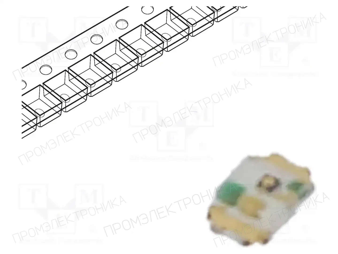 ROHM SEMICONDUCTOR SML-P11UTT86R — Светодиоды SMD цветные