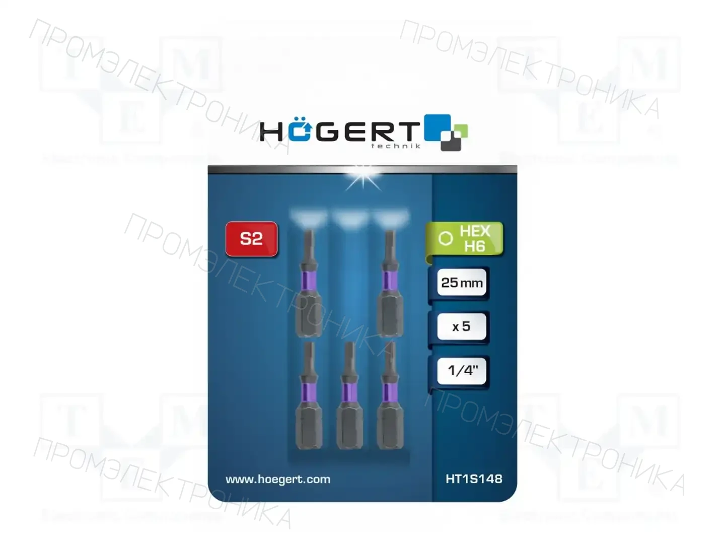 HÖGERT TECHNIK HT1S148 — Наконечники для отверток