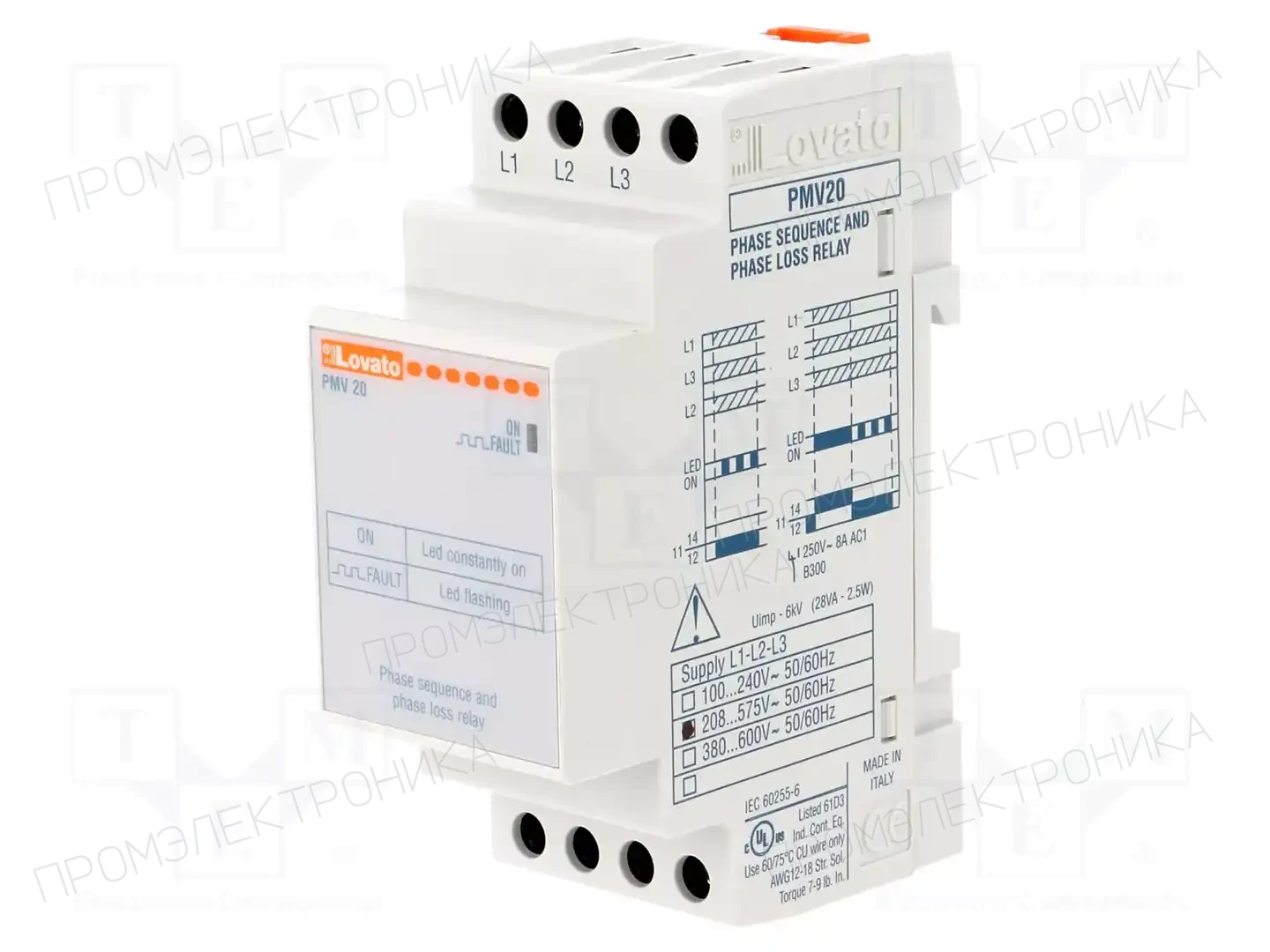 LOVATO ELECTRIC PMV20A575 — Контрольные реле