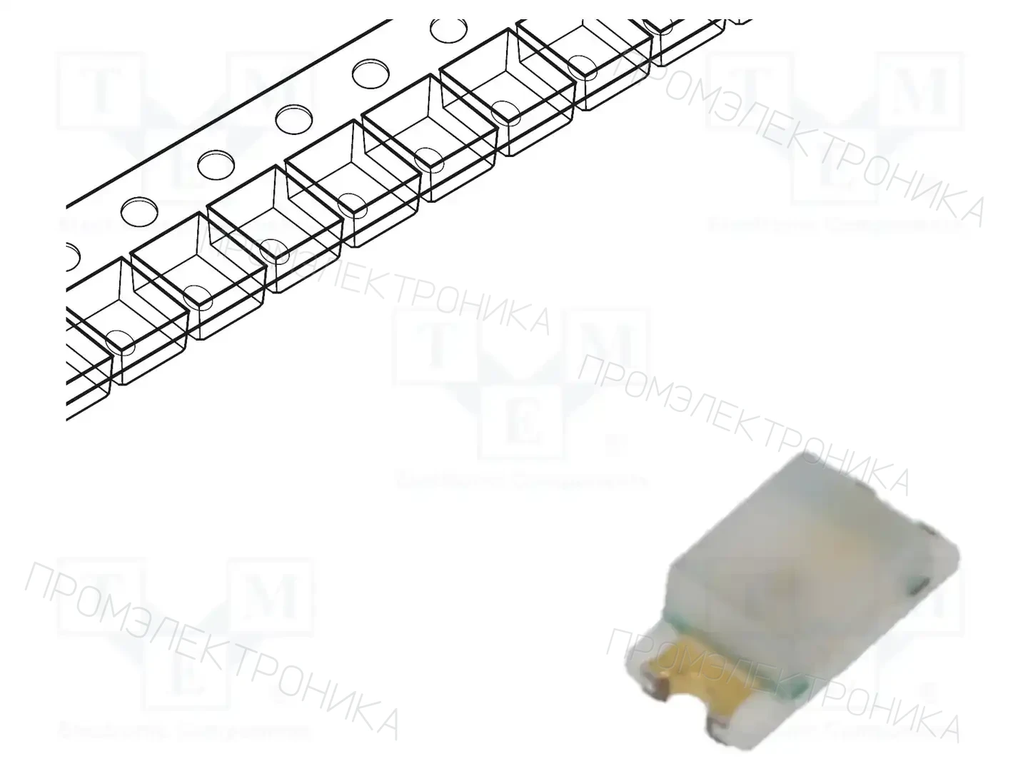 ROHM SEMICONDUCTOR SML-D12V1WT86 — Светодиоды SMD цветные