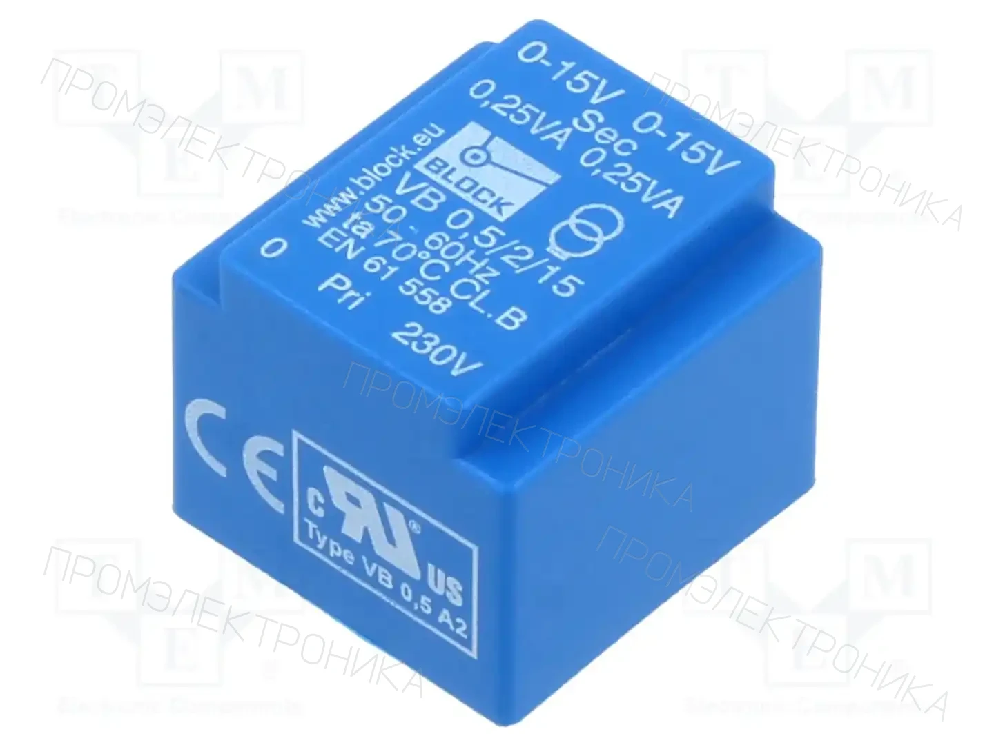 BLOCK VB 0,5/2/15 — Трансформаторы PCB