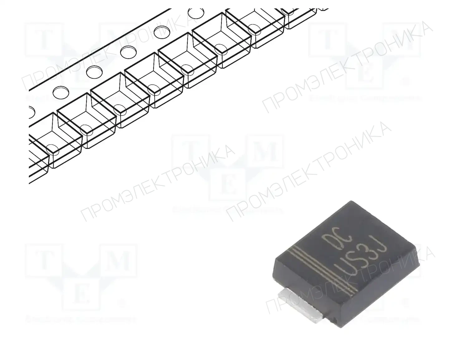 DC COMPONENTS US3JBF — Универсальные диоды SMD
