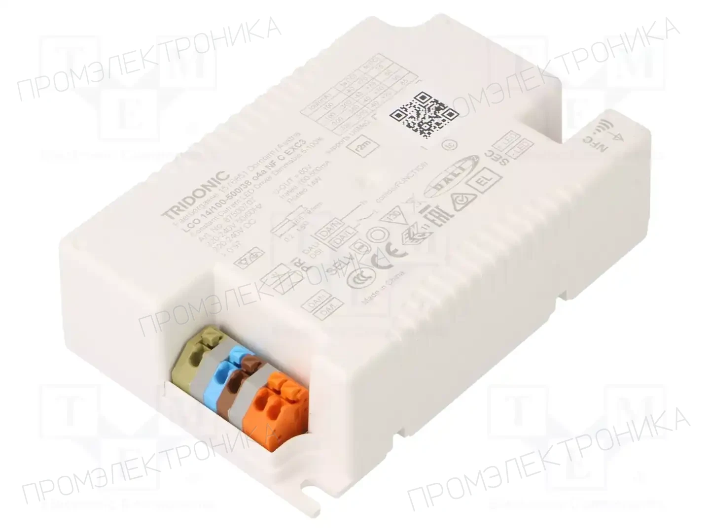 TRIDONIC LCO 14/100-500/38 O4A NF C EXC3 — Блоки питания для LED
