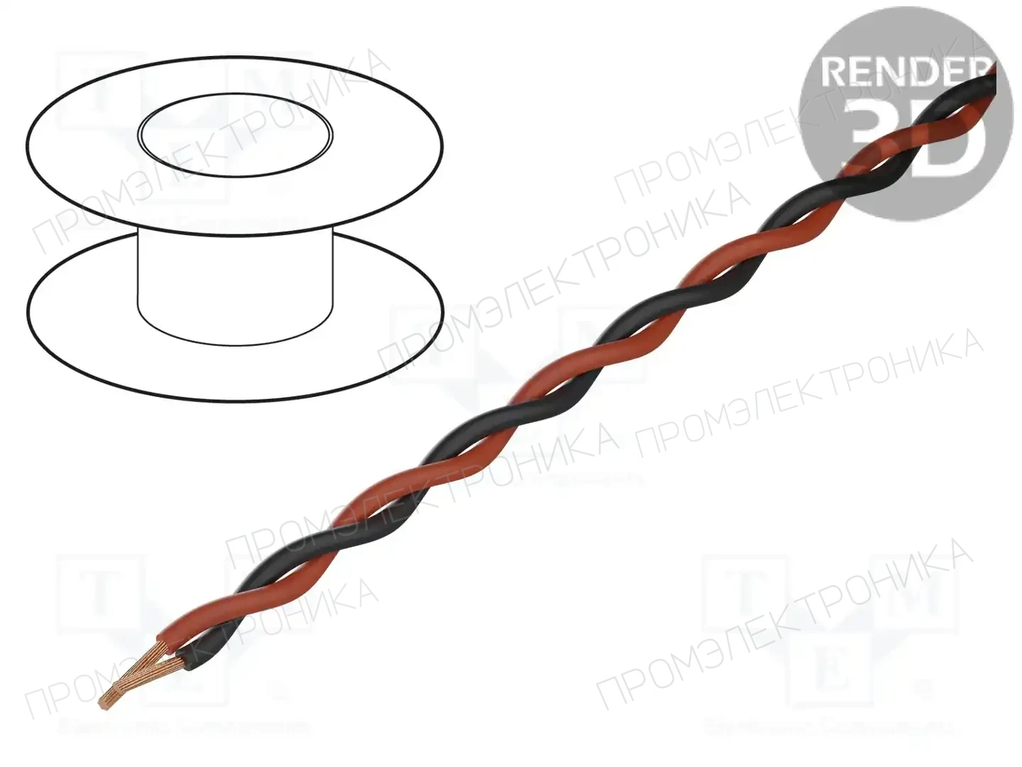 TASKER TSK1130 RED BLACK — Провода для уст. светодиодов и сист. DMX