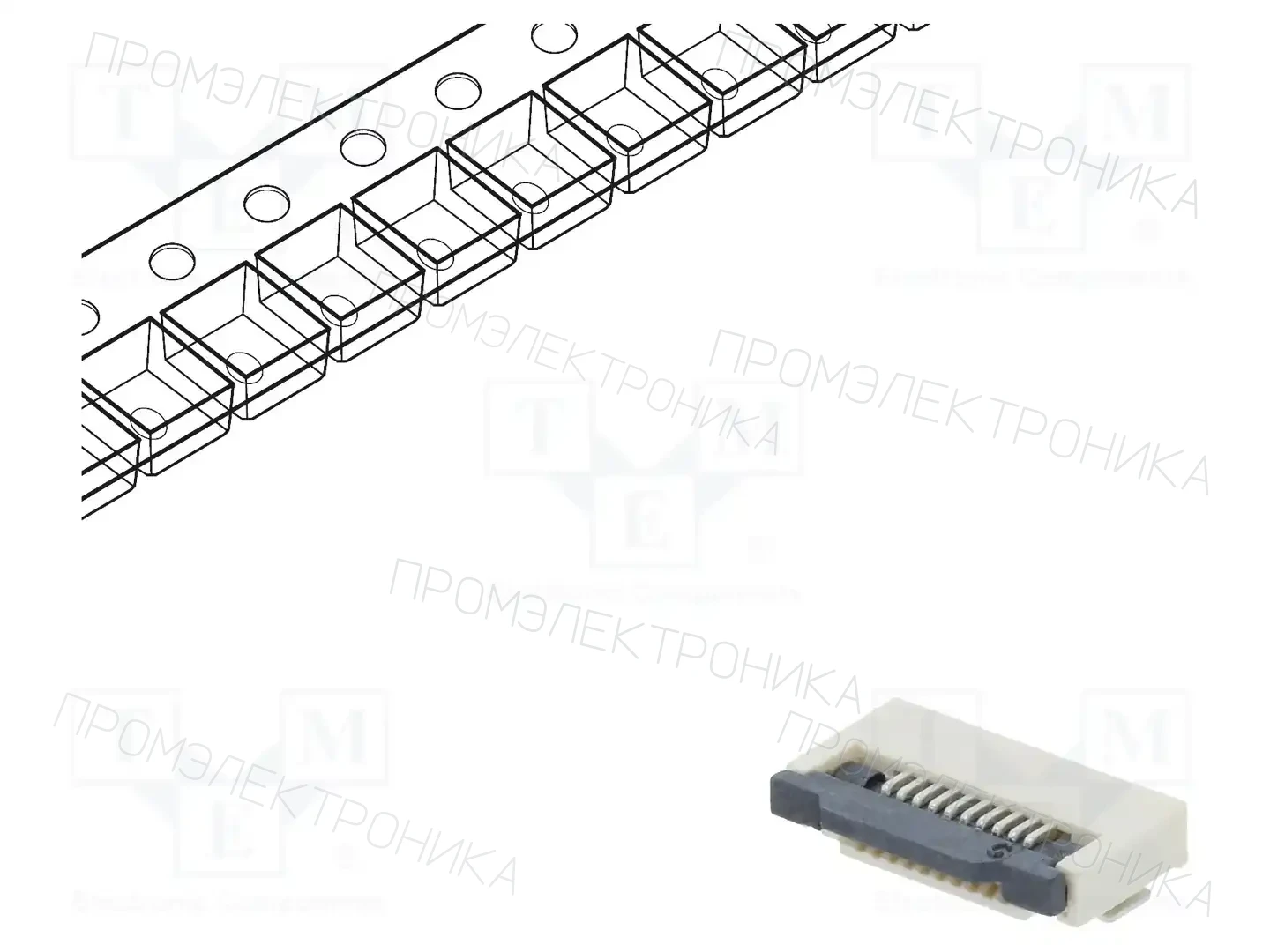 CONNFLY DS1020-11-10VBT1-R — Разъeмы FFC/FPC растр 0,5мм