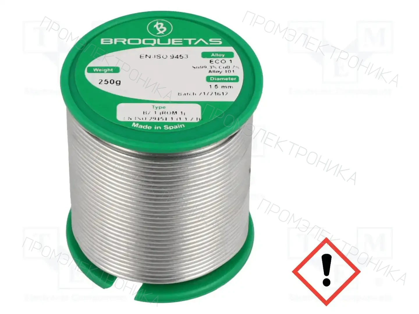 BROQUETAS ECO1 B2.1 1,5MM 250GR. — Паяльные провода бессвинцовые