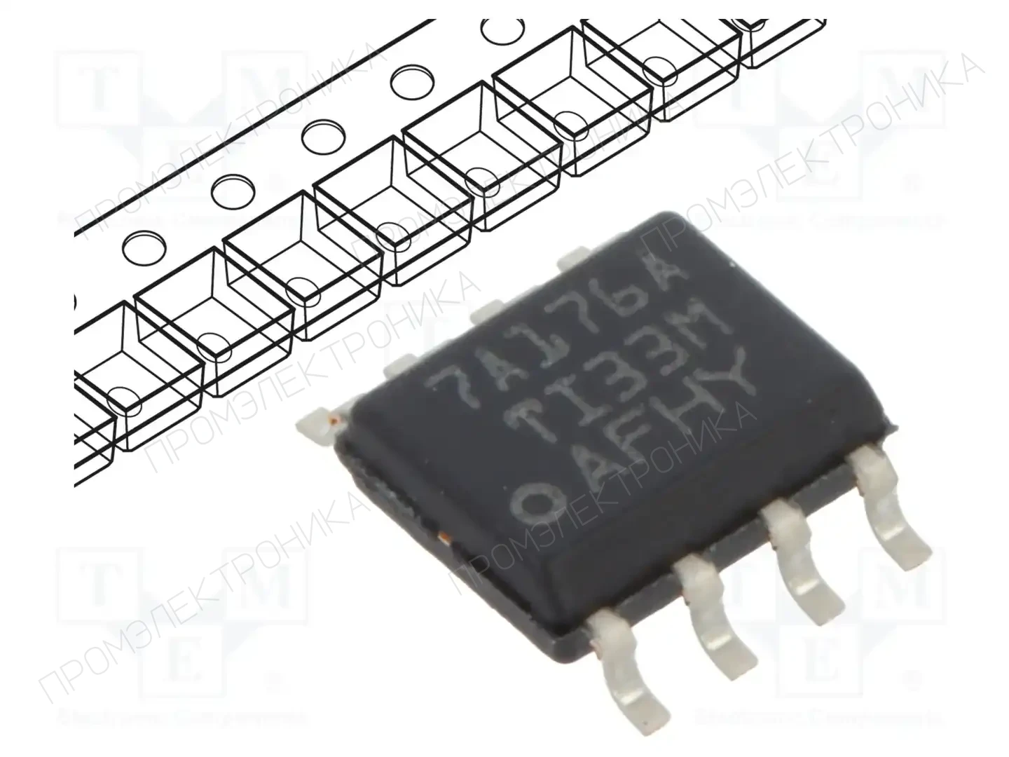 Texas Instruments SN75ALS176ADR — Микросхемы - RS232 / RS422 / RS485
