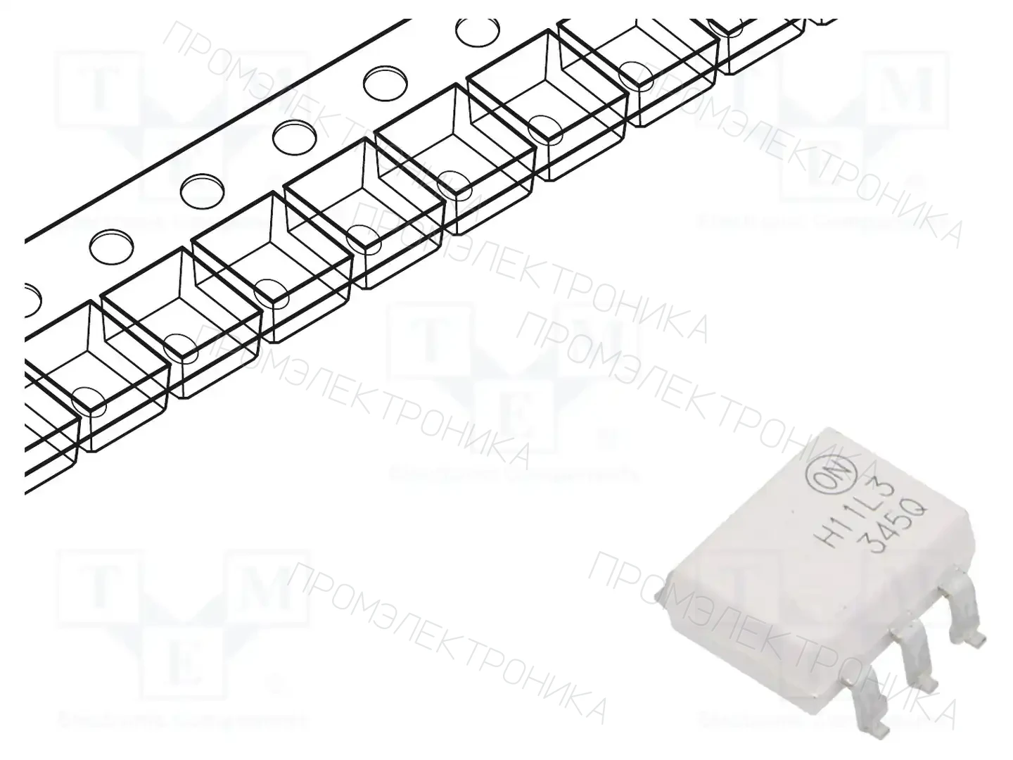 onsemi H11L3SR2M — Оптроны – цифровой выход
