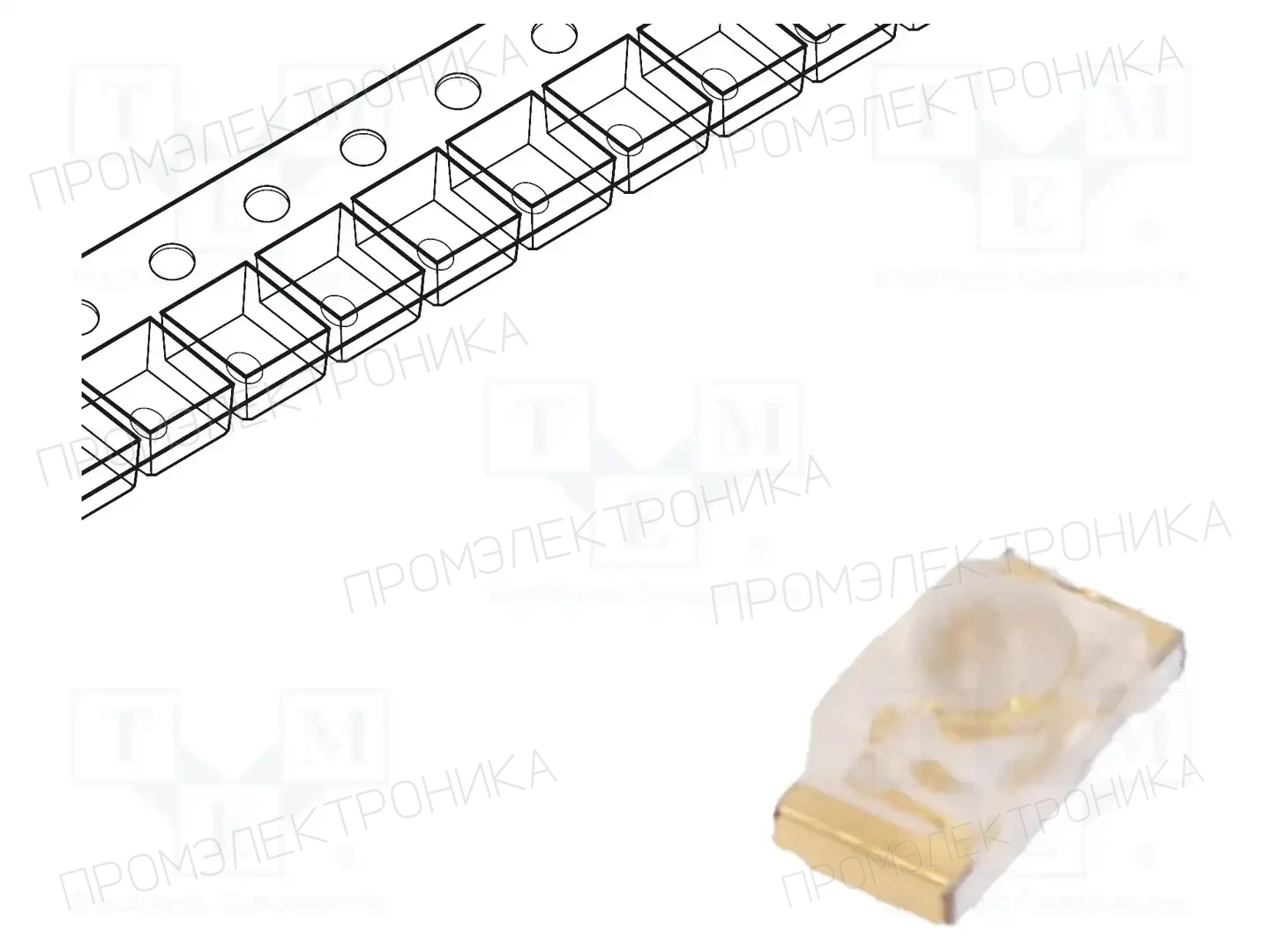 KINGBRIGHT ELECTRONIC KPTD-1608QBC-D — Светодиоды SMD цветные